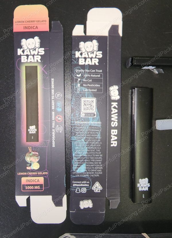 Kaws Bar Disposable Indica 1000mg Complete Set *Empty Packaging* - Image 4
