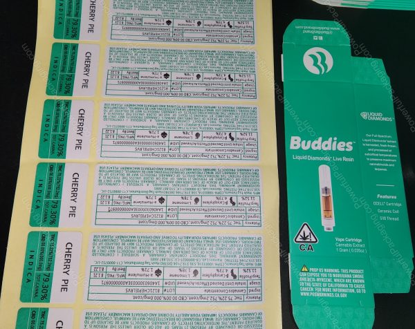 Buddies Liquid Diamonds Live Resin (1Gram) Complete Set (Stickers, Cart, Tubes, Packaging) *Empty Packaging* - Image 4