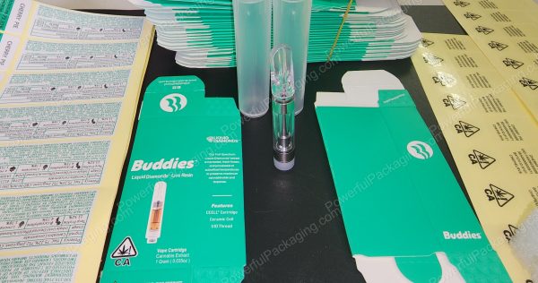 Buddies Liquid Diamonds Live Resin (1Gram) Complete Set (Stickers, Cart, Tubes, Packaging) *Empty Packaging* - Image 2