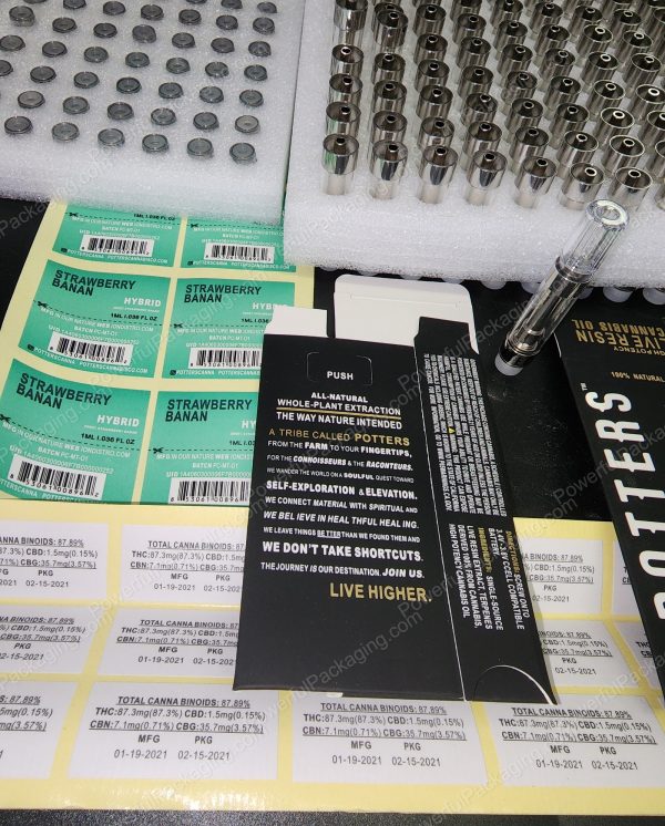 Potters Live Resin Cartridge 1000mg (1Gram) Complete Set (Stickers,Cart,Packaging) *Empty Packaging* - Image 3