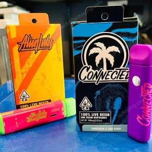 Connected Disposable Live Resin (Sandman x Jedi Kush) 1 gram Complete Set *Empty Packaging*
