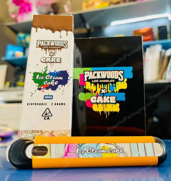 Packwoods x Cake Disposable 2 Gram (Ice Cream Cake) Complete Set *Empty Packaging*