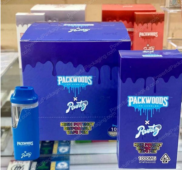 Packwoods x Runtz Disposable High Potency Vape Pen 2000mg Complete Set *Empty Packaging*