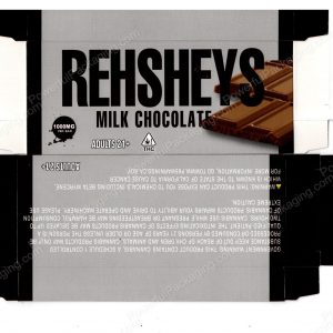 Hershey's Style REHSHEYS Milk Chocolate Bar Box 1000MG (2.25x5.5in) *Empty Box* (CaSupply)