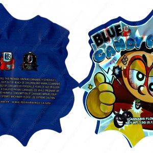 BackPack Boyz : Blue Candy Popzz 3D Mylar Shaped Bag 3.5g Flower Packaging *Empty Bags* (CAsupply)
