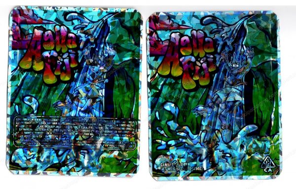 Agua Fiji Holographic Generic Flower Packaging 3.5 Mylar Bag *Empty Bags* (#RG)