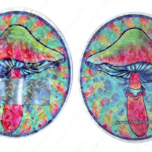Mushroom Lucid Generic Holographic 3D Mylar Shaped Window Bag 3.5g Packaging *Empty Bags* (CAsupply-X1)