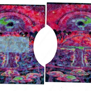 Mushroom Explosive Eye Generic Holographic 3D Mylar Shaped Window Bag 3.5g Packaging *Empty Bags* (CAsupply-X1)