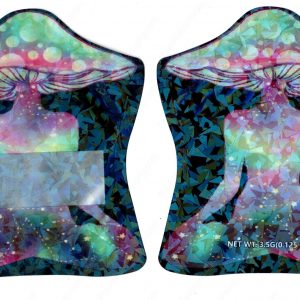 Mushroom Meditation Generic Holographic 3D Mylar Shaped Window Bag 3.5g Packaging *Empty Bags* (CAsupply-X1)