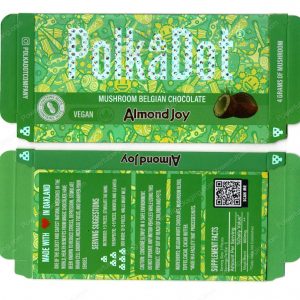 PolkaDot Magic Mushroom Belgain Chocolate : Almond Joy 4g 10-Pack with Master Case (5x2.5in) *Empty Box* (CaSupply)