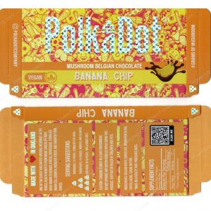 PolkaDot Magic Mushroom Belgain Chocolate : Banana Chip 4g 10-Pack with Master Case (5x2.5in) *Empty Box* (CaSupply)