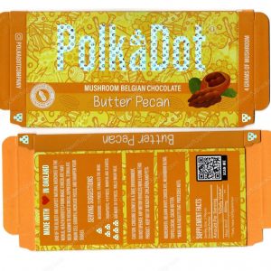 PolkaDot Magic Mushroom Belgain Chocolate : Butter Pecan 4g 10-Pack with Master Case (5x2.5in) *Empty Box* (CaSupply)