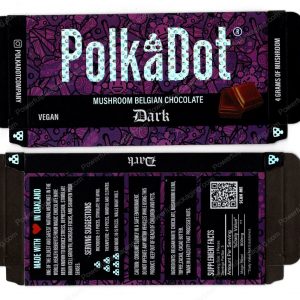 PolkaDot Magic Mushroom Belgain Chocolate : Dark Vegan 4g 10-Pack with Master Case (5x2.5in) *Empty Box* (CaSupply)