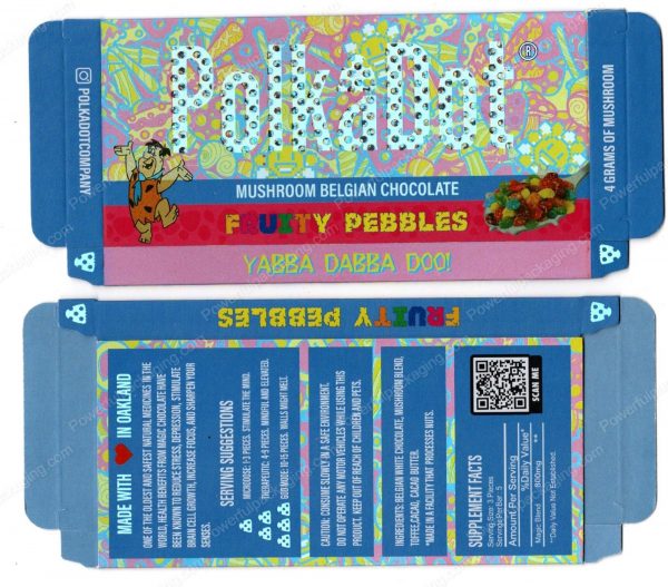 PolkaDot Magic Mushroom Belgain Chocolate : Fruity Pebbles V2 4g 10-Pack with Master Case (5x2.5in) *Empty Box* (CaSupply)