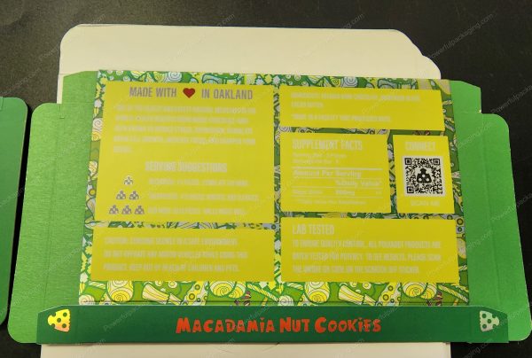 Large PolkaDot Magic Mushroom Belgain Chocolate : Macadamia Nut Cookies 10-Pack with Master Case and Sleeve (5.5x3.5in) *Empty Box* - Image 3