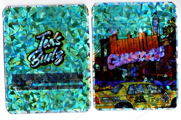 Teds Budz Manhattan Gumdrop Holographic Flower Packaging 3.5 Mylar Bag *Empty Bags* (CaSupply) (#RB)