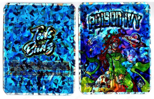 Teds Budz Poison Ivy Holographic Flower Packaging 3.5 Mylar Bag *Empty Bags* (CaSupply) (#RB)