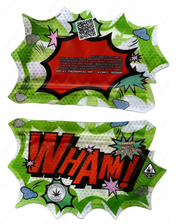 The Holding Company : WHAM 3D Mylar Shaped Bag 3.5g Flower Packaging *Empty Bags* (CAsupply)