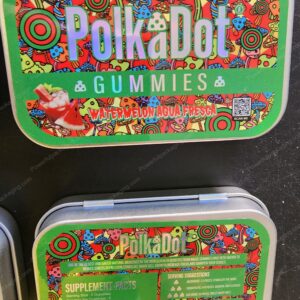 Polkadot Gummies Tin Watermelon Agua Fresca 4-Gram Edible Mushroom Packaging *Empty Packaging* (CaSupply)