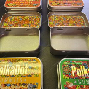 Polkadot Gummies Tin Mango Sorbet 4-Gram Edible Mushroom Packaging *Empty Packaging* (CaSupply)