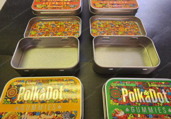 Polkadot Gummies Tin Mango Sorbet 4-Gram Edible Mushroom Packaging *Empty Packaging* (CaSupply)