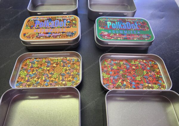 Polkadot Gummies Tin Orange Julius 4-Gram Edible Mushroom Packaging *Empty Packaging* (CaSupply) - Image 2