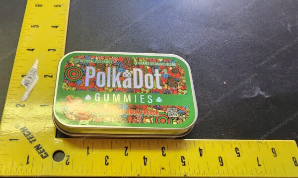 Polkadot Gummies Tin Watermelon Agua Fresca 4-Gram Edible Mushroom Packaging *Empty Packaging* (CaSupply) - Image 3