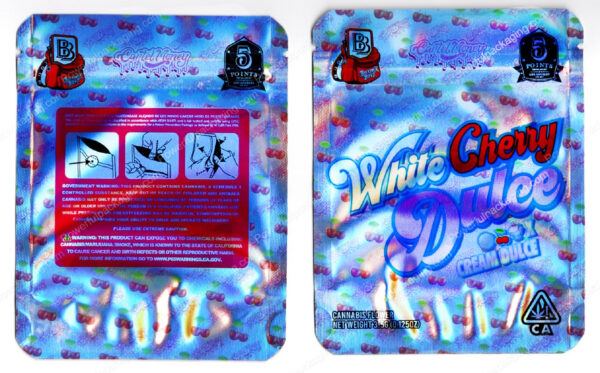 Backpack Boyz X Cartel Money : White Cherry Dulce Flower Reflective Packaging 3.5 Mylar Bag *Empty Bags* (#RC2)