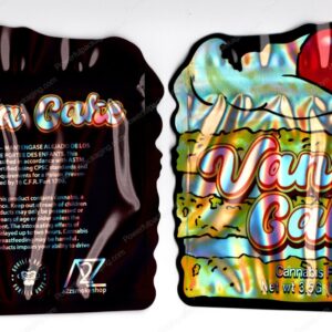 Black Unicorn Vanilla Cake 3.5 Mylar Shaped Bag Flower Packaging *Empty Bags* (CaSupply) (#C1S)