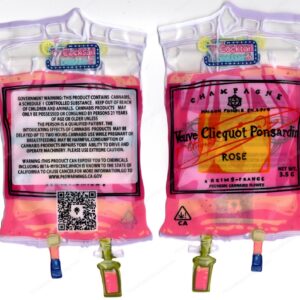Cocktail Dreams Champagne Veuve Cliequot Ponsardin Rose 3.5 Mylar Shaped Bag Flower Packaging *Empty Bags* (CaSupply) (#C1S)