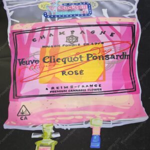Cocktail Dreams Champagne Veuve Cliequot Ponsardin Rose Pound Bag Shaped Mylar 1lb Bag *Empty Bag* (CaSupply)