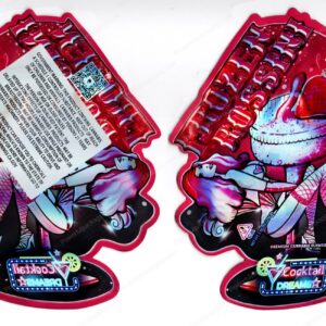 Cocktail Dreams Frozen Rossini 3.5 Mylar Shaped Bag Flower Packaging *Empty Bags* (CaSupply) (#C1S)