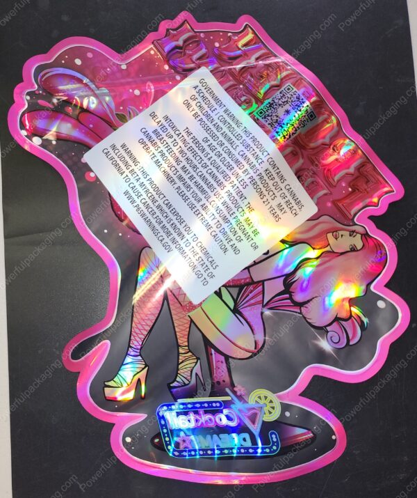 Cocktail Dreams Frozen Rossini Pound Bag Shaped Mylar 1lb Bag *Empty Bag* (CaSupply) - Image 3