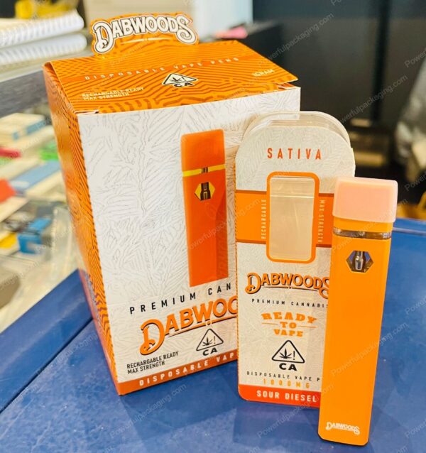 Dabwoods Disposable Ready To Vape 1000MG (Sativa/Hybrid) Complete Set *Empty Packaging* - Image 2