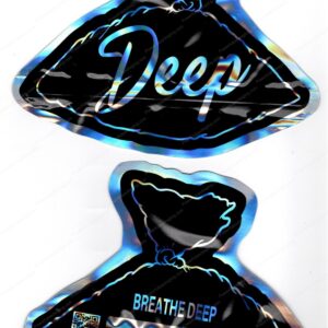 Deep : Breath Deep Reflective 3.5 Mylar Shaped Bag Flower Packaging *Empty Bags* (#RC3)
