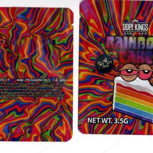 Dope Kings Rainbow Cake Flower Packaging 3.5 Mylar Bag *Empty Bags* (CaSupply) (#C2S)