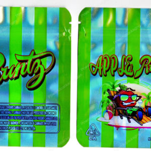 Runtz : Apple Runtz Reflective Flower Packaging 3.5 Mylar Bag *Empty Bags* (#C3)