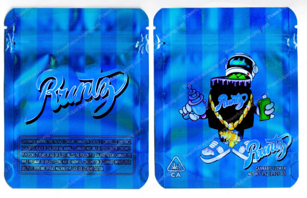 Runtz : Martian Runtz Bag Reflective Flower Packaging 3.5 Mylar Bag *Empty Bags* (#C3)
