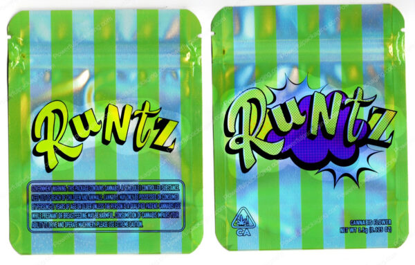 Runtz : Explosion Runtz Reflective Flower Packaging 3.5 Mylar Bag *Empty Bags* (#C3)