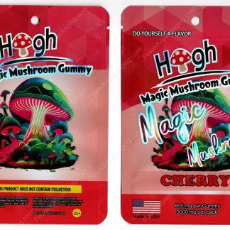 High Magic Mushroom Cherry Psilocybin 3000mg Gummy Packaging Mylar Bag *Empty Bags* (CaSupply) (#C3S)