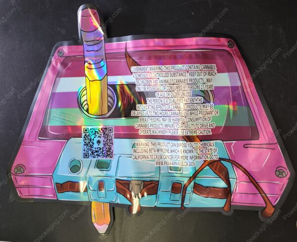High Limit : 80's Broken Tape Pound Bag Shaped Mylar 1lb Bag *Empty Bag* (CaSupply) - Image 2