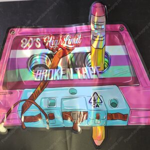 High Limit : 80's Broken Tape Pound Bag Shaped Mylar 1lb Bag *Empty Bag* (CaSupply)