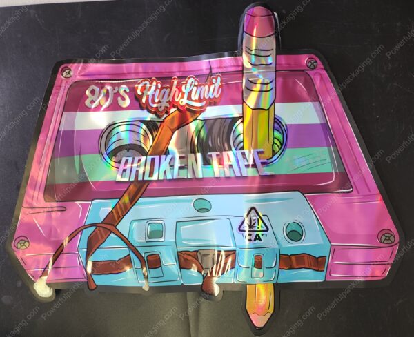 High Limit : 80's Broken Tape Pound Bag Shaped Mylar 1lb Bag *Empty Bag* (CaSupply)