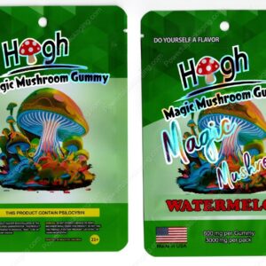 High Magic Mushroom Watermelon Psilocybin 3000mg Gummy Packaging Mylar Bag *Empty Bags* (CaSupply) (#C3S)