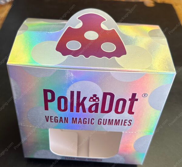 Polkadot Water Melon Vegan Mushroom Gummies w/ Display Case 4G Edible Mylar Shaped Bag Packaging *Empty Bags* (#C1) - Image 3