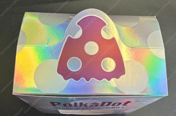 Polkadot Water Melon Vegan Mushroom Gummies w/ Display Case 4G Edible Mylar Shaped Bag Packaging *Empty Bags* (#C1) - Image 5
