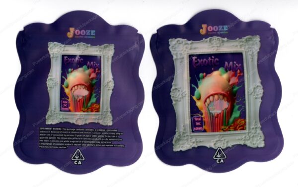 Jooze Exotic Gummies Exotic Mix 600mg Edible Mylar Shaped Bag Packaging *Empty Bags* (CaSupply) (#C2S)