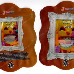 Jooze Exotic Gummies Mango Melt 600mg Edible Mylar Shaped Bag Packaging *Empty Bags* (CaSupply) (#C2S)