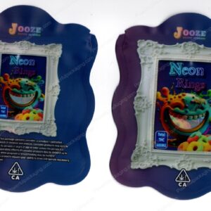 Jooze Exotic Gummies Neon Rings 600mg Edible Mylar Shaped Bag Packaging *Empty Bags* (CaSupply) (#C2S)