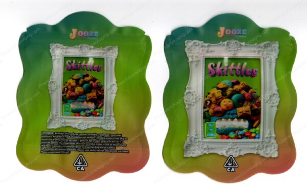 Jooze Exotic Gummies Skittles 600mg Edible Mylar Shaped Bag Packaging *Empty Bags* (CaSupply) (#C2S)